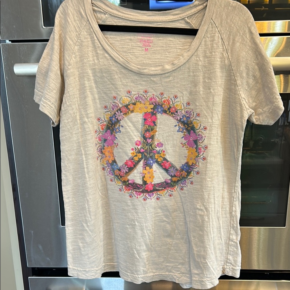 NATURAL LIFE Cream Graphic Short Sleeve Tee